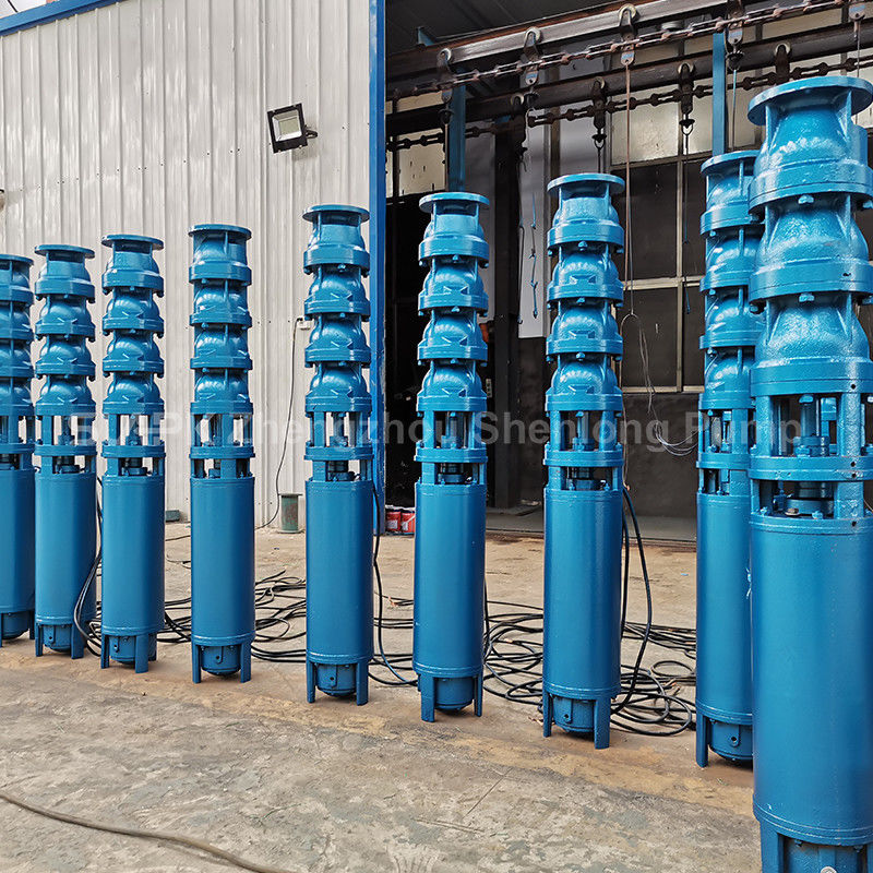300QJ150-450/13 ปั๊มจมน้ําลึกหลุมน้ํา 450m หัว 150 m3/h กระแสและการออกแบบหลอมศูนย์กลางหลายระยะ