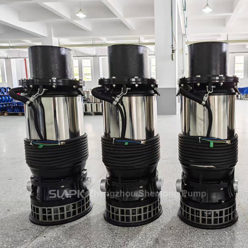 ปั๊มระบายน้ําแบบพกพาขนาดสูง 510 m3/h มีช่องออกขนาดใหญ่ DN150-DN300mm สําหรับปลูกปลาและชลประทาน