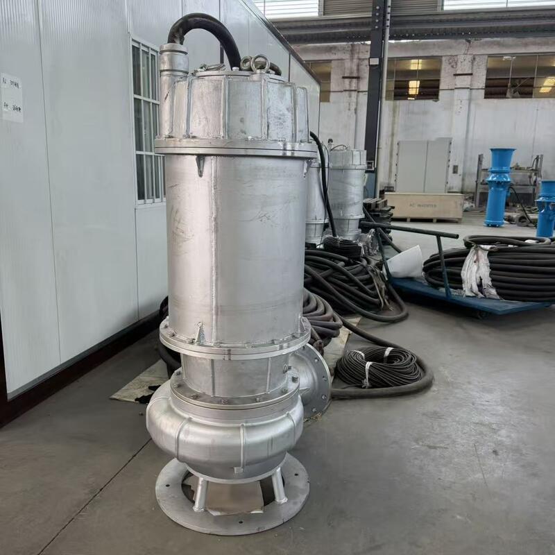 ปั๊มระบายน้ําเสียแบบดําน้ําจากสแตนเลส ขนาด 80 m3/h และหัว 10 m สําหรับการระบายน้ําเสีย