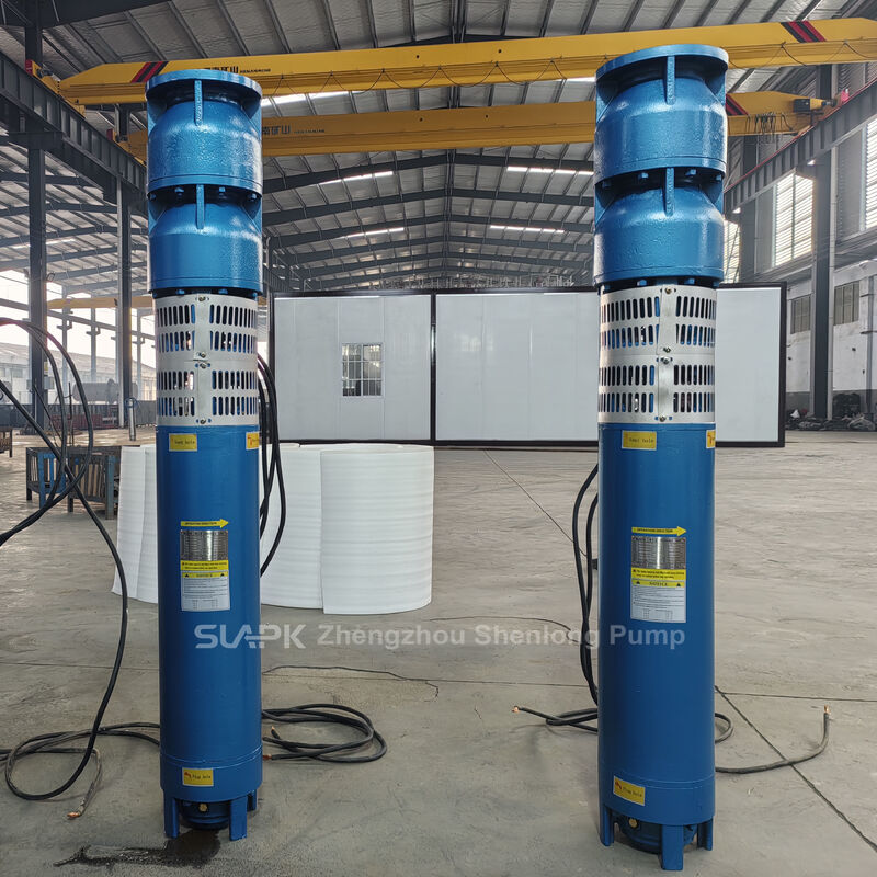 ปั๊มจมน้ําลึก 22kW พร้อมเครื่องขับ SS304 และอัตราการไหลของ 160 m3/h สําหรับการสกัดน้ําหลุม