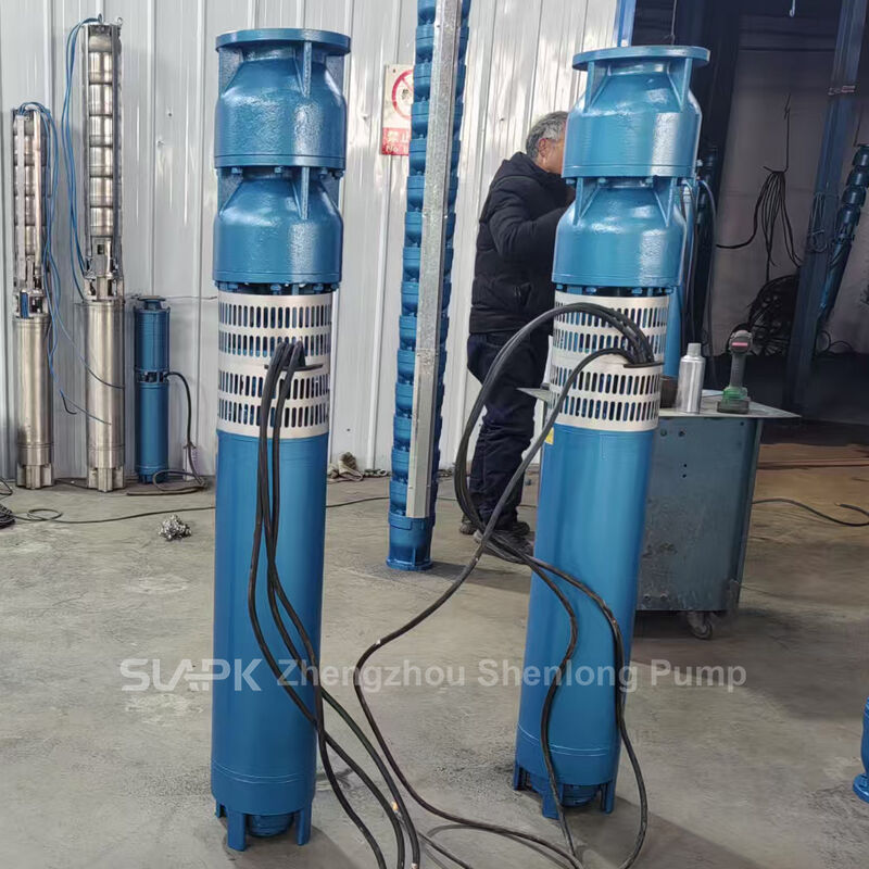 ปั๊มจมน้ําลึก 22kW พร้อมเครื่องขับ SS304 และอัตราการไหลของ 160 m3/h สําหรับการสกัดน้ําหลุม