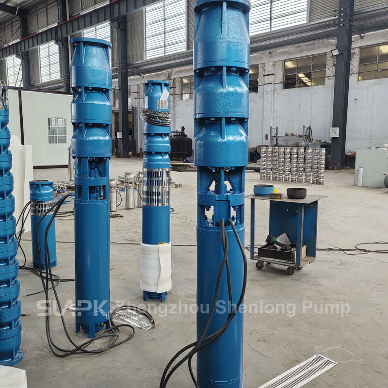 ปั๊มจมน้ําลึก 22kW พร้อมเครื่องขับ SS304 และอัตราการไหลของ 160 m3/h สําหรับการสกัดน้ําหลุม