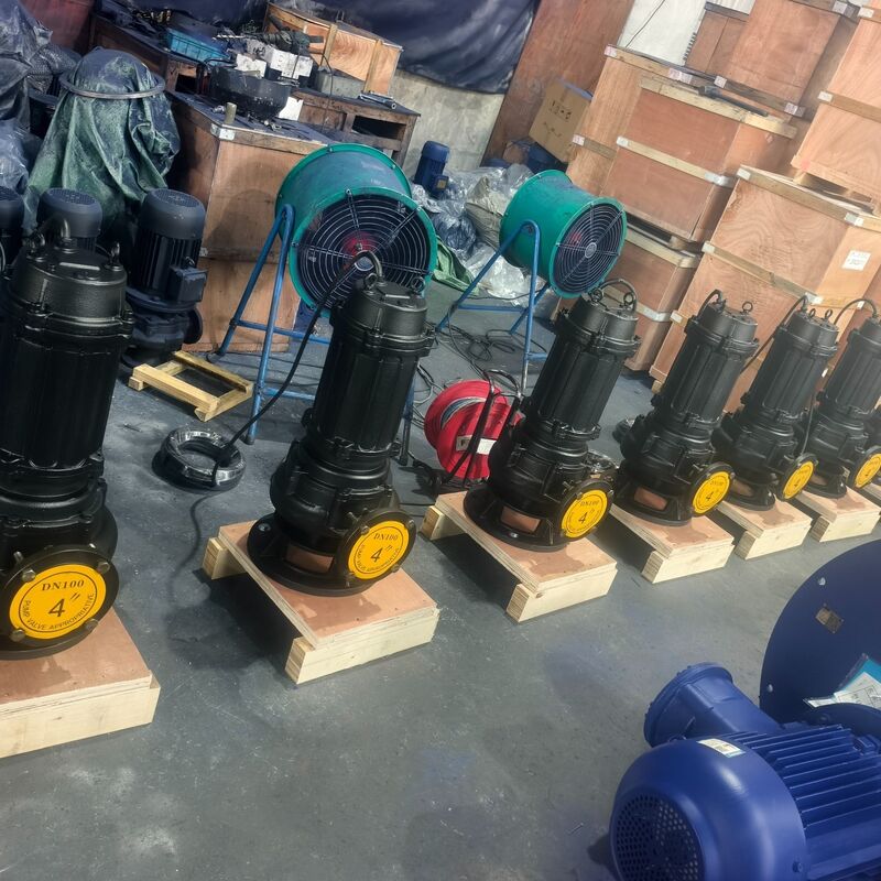 100WQ80-20-7.5kW ปั๊มจุ่มสำหรับบำบัดน้ำเสีย พร้อมอัตราการไหล 80 ลบ.ม./ชม., เฮด 20 เมตร และมอเตอร์ 7.5kW สำหรับการระบายน้ำเสีย