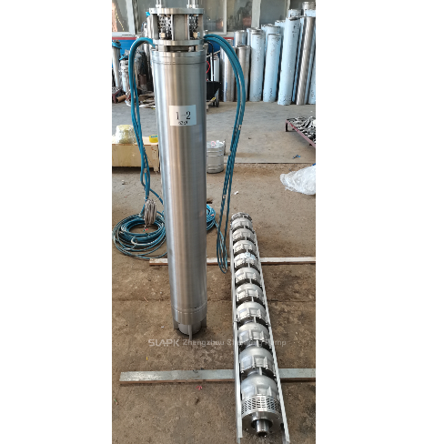 ปั๊มดําน้ําจากสแตนเลส 140 kW หัว 220 m และกระแส 136 m3/h สําหรับการใช้งานในบ่อน้ําลึก