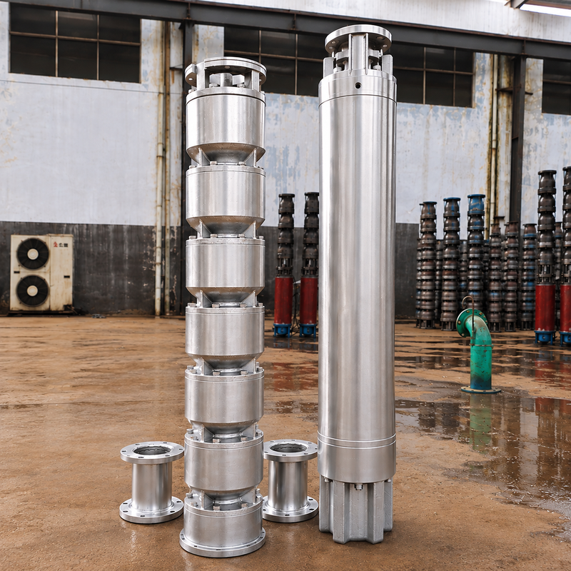 200QJH150-150-110kW สแตนเลส ปั๊มบ่อลึก ปั๊มระบายน้ําสูง ปั๊มหัวสูงสําหรับบ่อลึกและระบบน้ําวิศวกรรม
