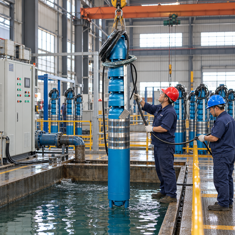 25kW Deep Well Submersible Pump with 58–68 m³/h Flow and 72–96 m Head for Submersible Borehole Pump Systems